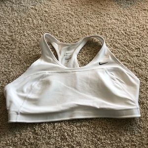 White nike sports bra.